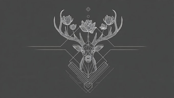design custom line art tattoo