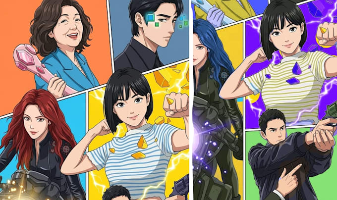 create anime style poster