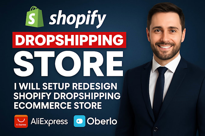 setup shopify dropshipping ecommmerce store redesign shopify dropshipping store