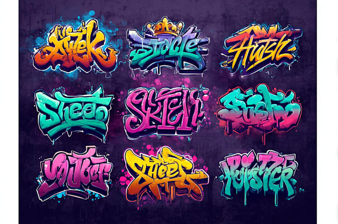 create graffiti art design for your logo or word