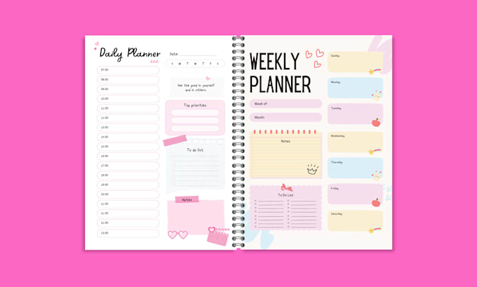 design printable planners and journals for etsy