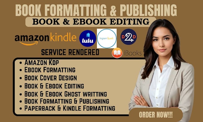 do book formatting, book layout design, kindle ebook format