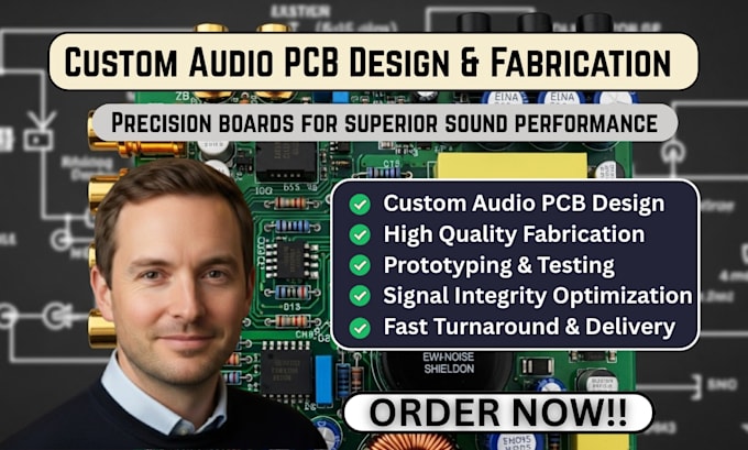 design and fabricate an audio pcb