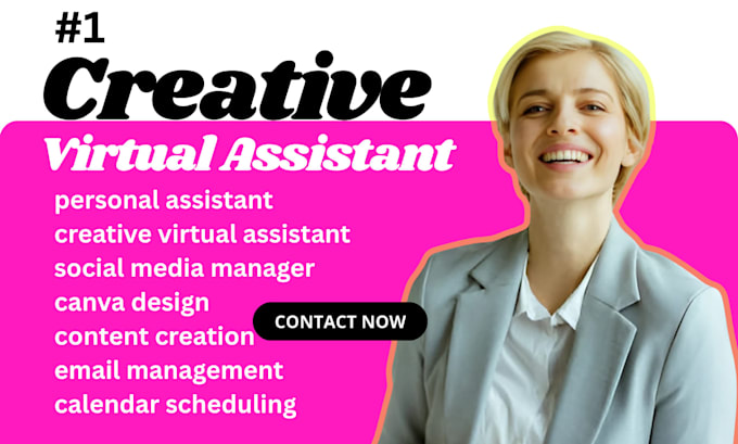 creative social media virtual assistant, personal assistant executive assistant