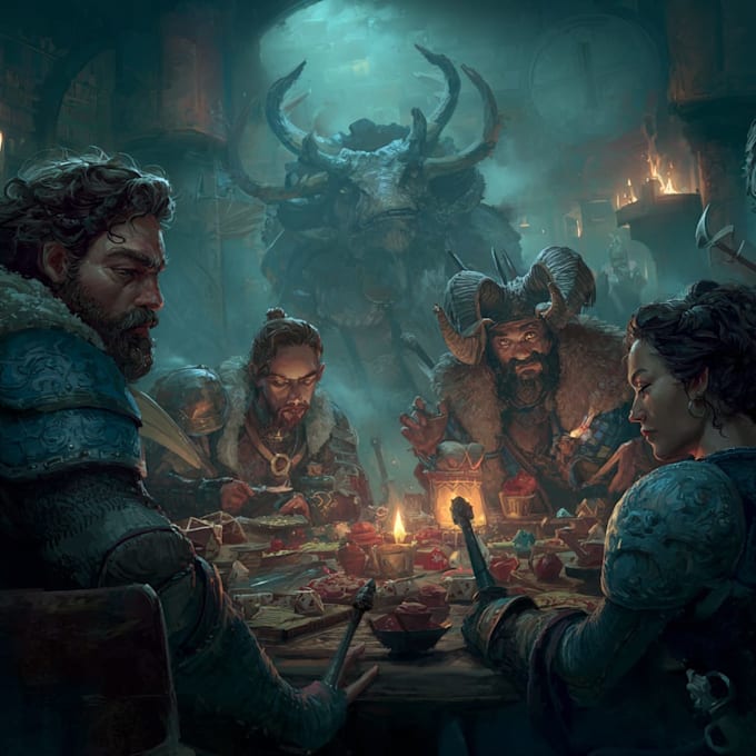 Design a dnd party art and group art by Carrinaollier | Fiverr