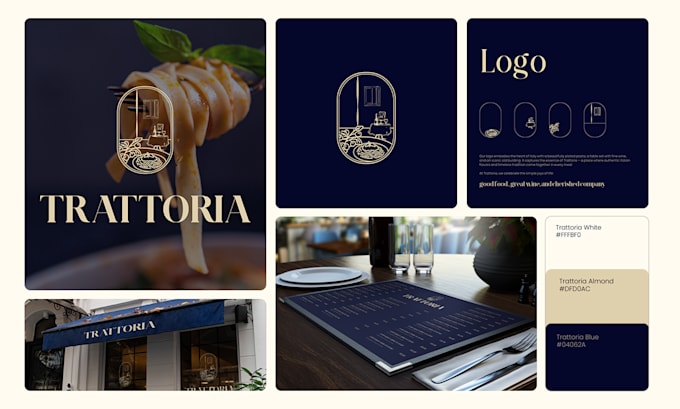 create a full branding package for your coffee shop or restaurant