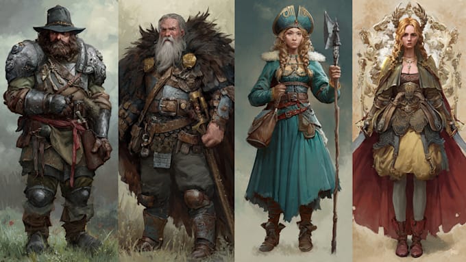 Dibuja ilustraciones de fantasía, arte conceptual y arte de juegos de ...