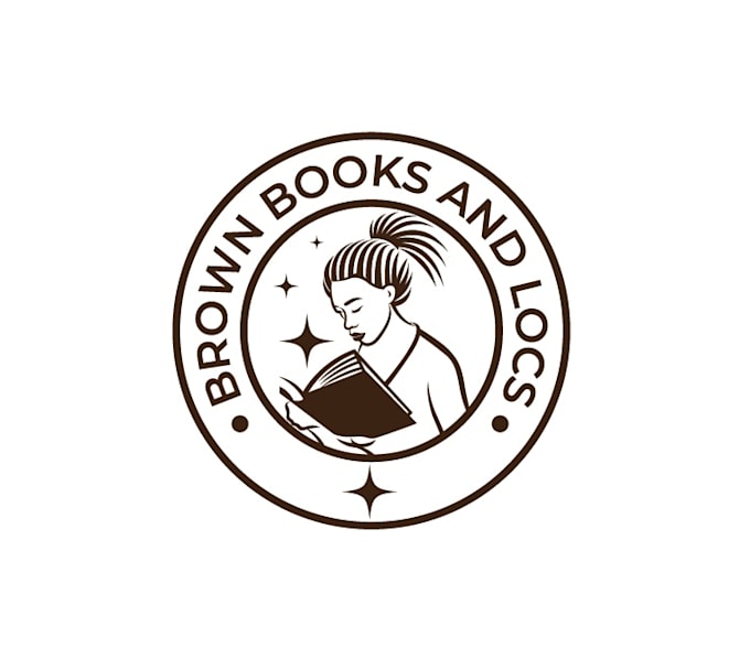 design professional minimal brown books logo