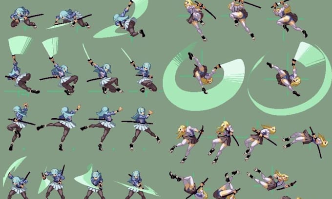Pixel art sprite sheet pixel art character game art character animatie ...