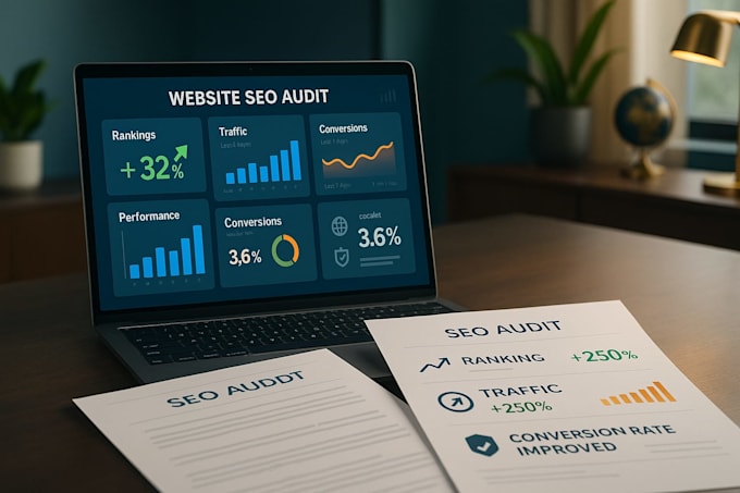 provide comprehensive SEO audit with competitor analysis and ranking strategy