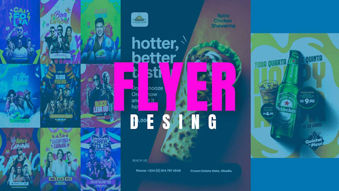 create a modern, clean, and unique flyer design
