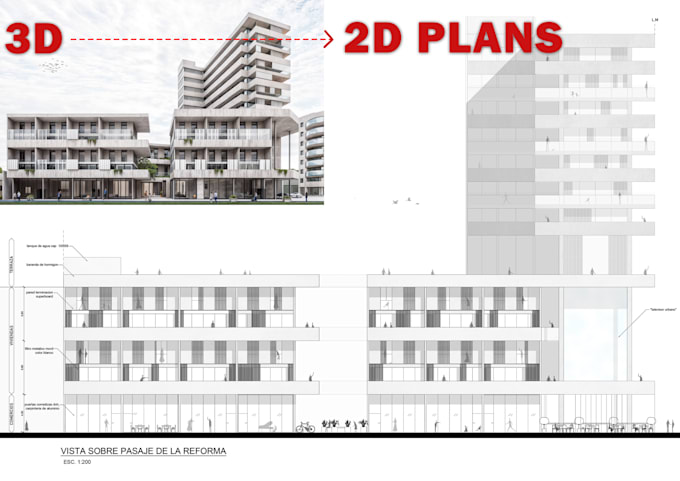 convert your 3d project into professional 2d plans