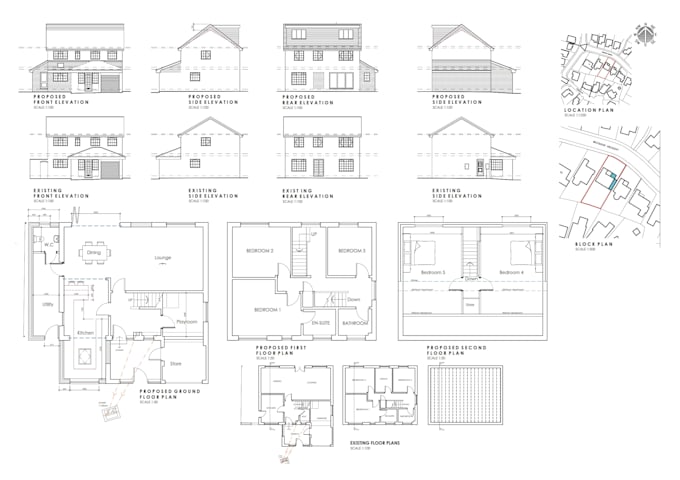 create planning permission building regulation structural drawings