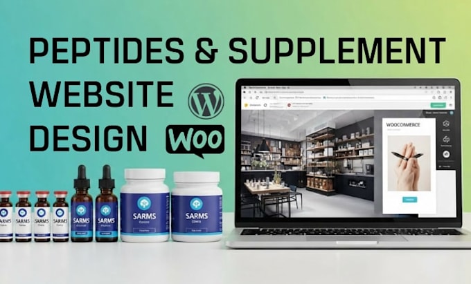 create peptide, sarms, nutracueutical, and supplement woocommerce website