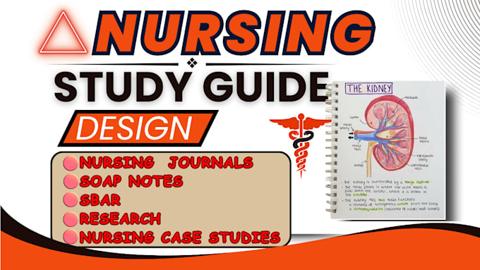 design nursing study guide, write medical ebooks, nursing planner, soap note