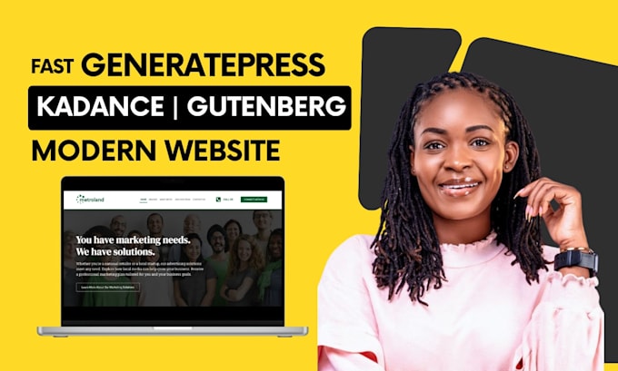 design fast generatepress website with generateblocks pro, gutenberg, kadence