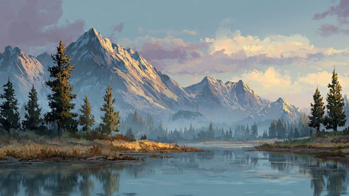 create a realistic landscape or background illustration