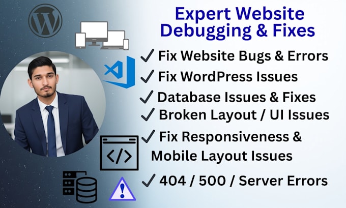 quickly fix websites, wordpress,database server issues