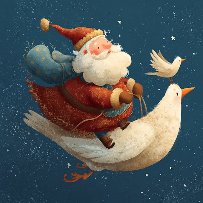do a christmas card christmas illustration