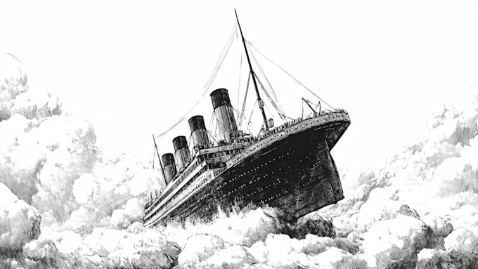 do unique hand drawn black and white classic illustrations