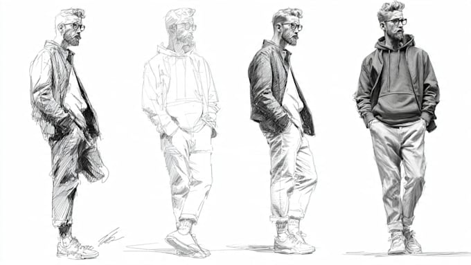 sketch any character in any way
