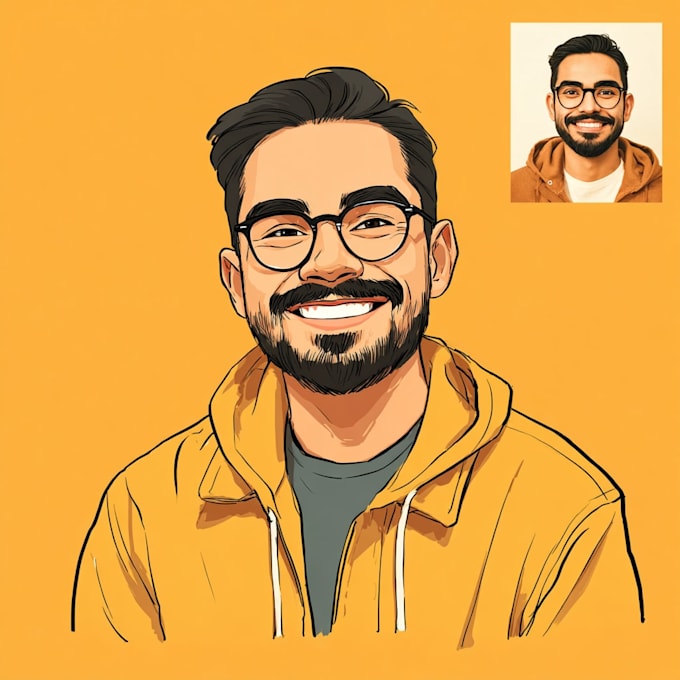 draw cartoon vector portrait or illustration
