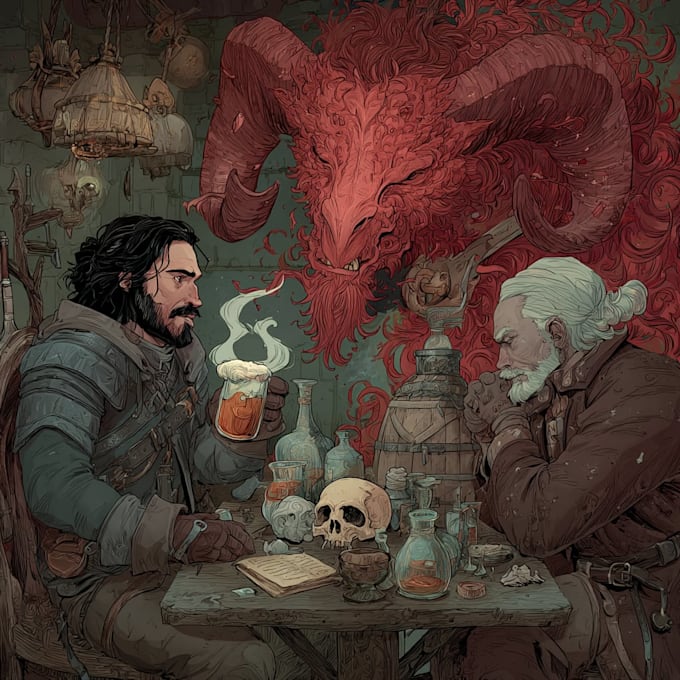 illustrate fantasy art characters and creatures