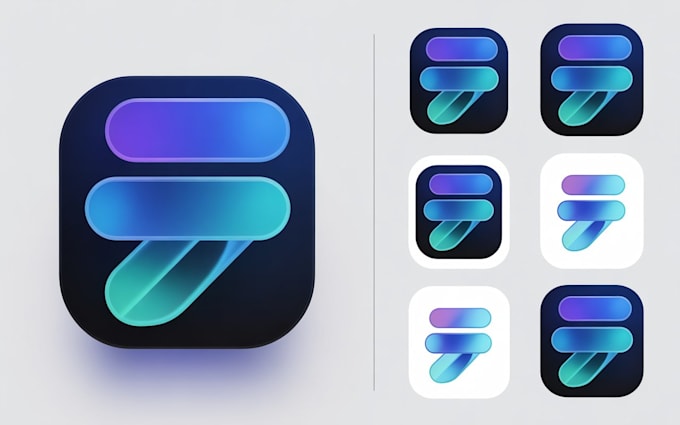 3d logo 3d flat app icon for ios android l ogo trademark l ogo by ...