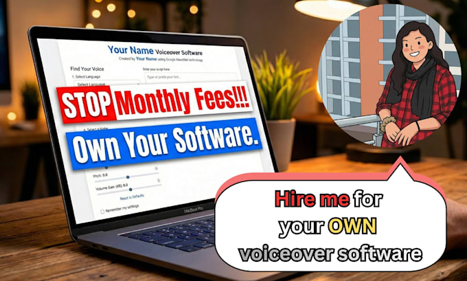 develop a youtube voiceover software with unlimited tts