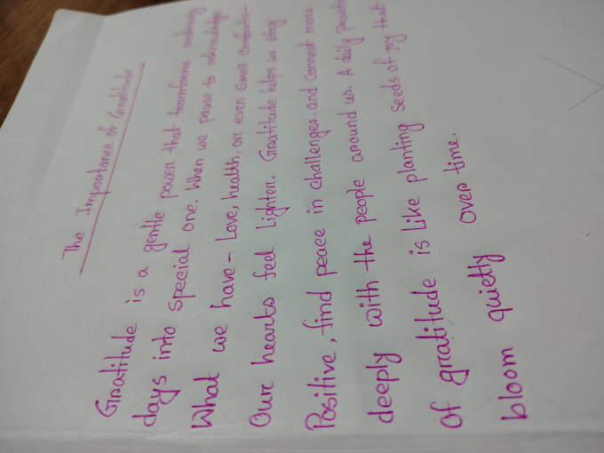 write anything elegant and soothing style