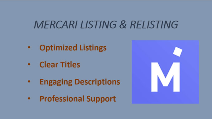 professionally list and re list your products manually on mercari