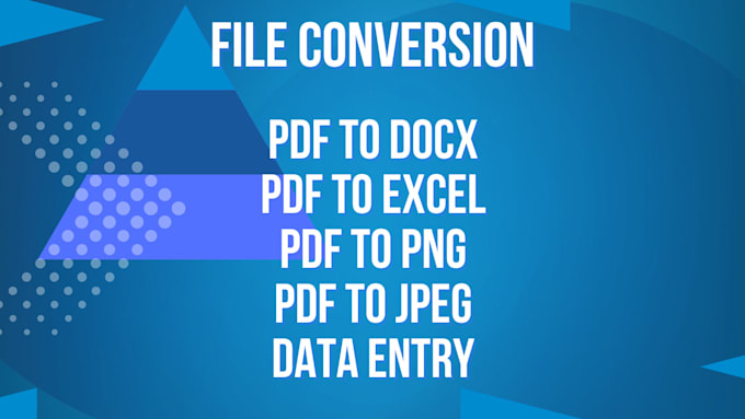 convert your PDF file to a doc docx or excel file