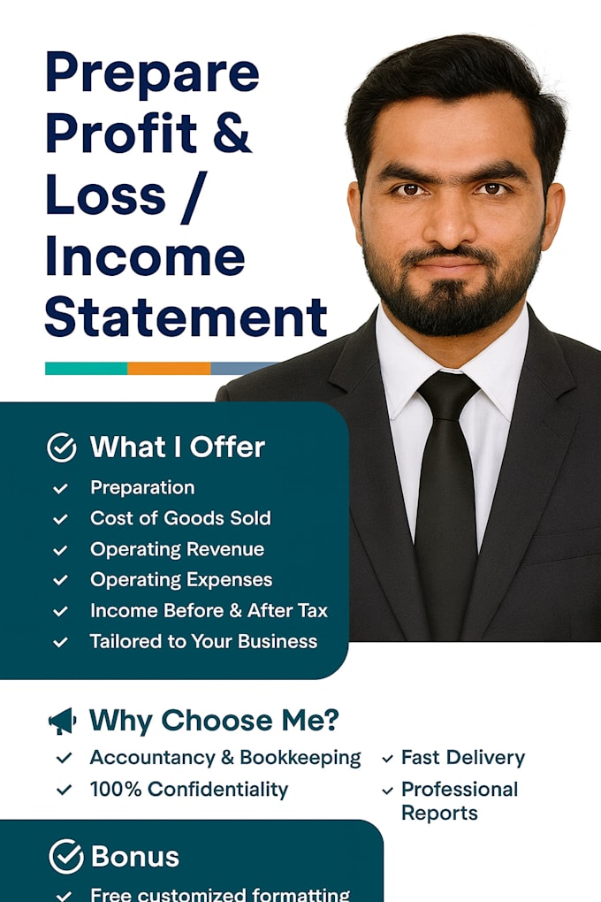 prepare profit and loss or income statement