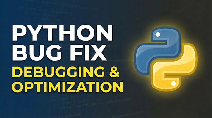 fix python errors, debug your python script and solve bugs fast