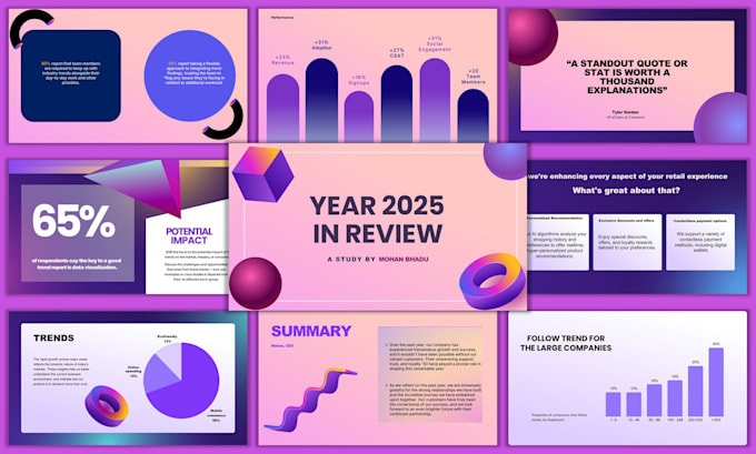design modern business presentations and pitch decks