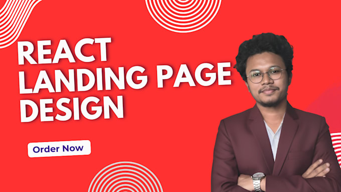 create a high converting react landing page with modern UI