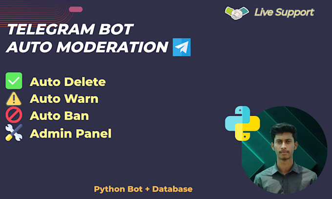 Construir um bot de moderação para telegram com painel de administração