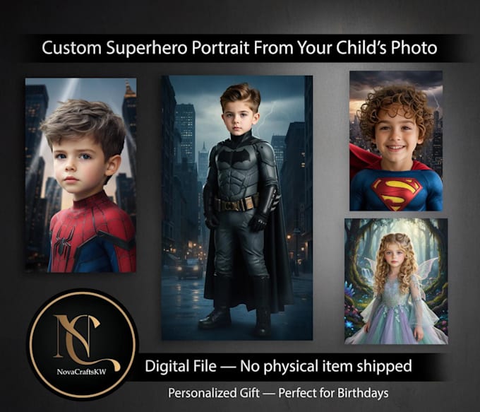transform kids photosinto superhero characters