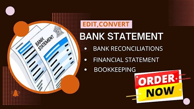 reconcile bank statement PDF to editable format