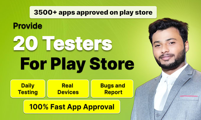 provide 12 testers for google play close testing in 14 days 12 app tester