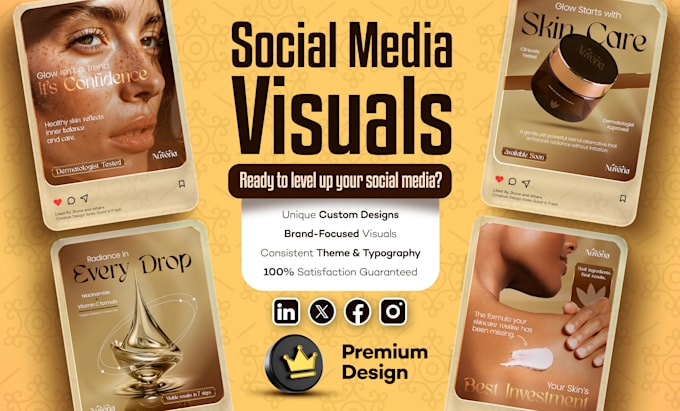 design instagram, facebook post and social media ad creative