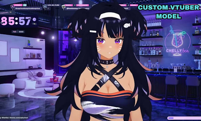 edit design and rig vtuber model live2d in anime style