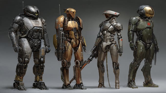 illustrate your mecha, robot and armored characters