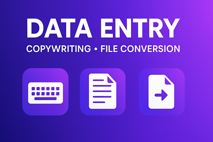 Manage your data entry and file conversions by Rudhraa_v | Fiverr