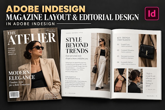 design professional magazines and layouts in indesign