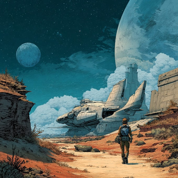 sci fi illustration and sci fi art