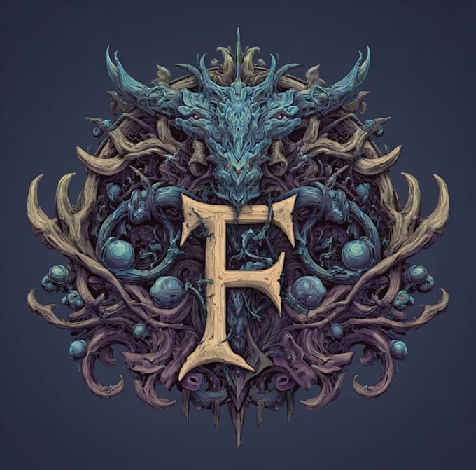 create a fantasy game logo and branding