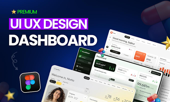 Create figma app design, website ui ux, and dashboard ui ux design by ...