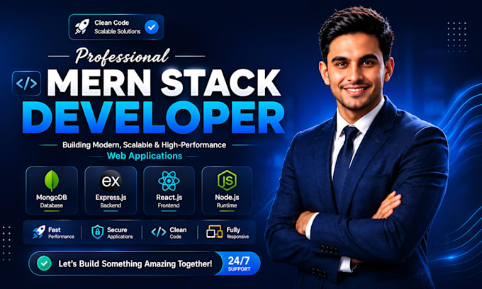 be your mern stack developer for full stack web applications
