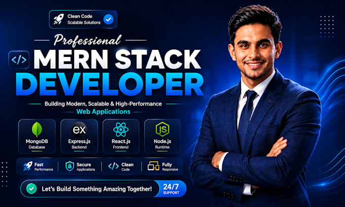 be your mern stack developer for full stack web applications